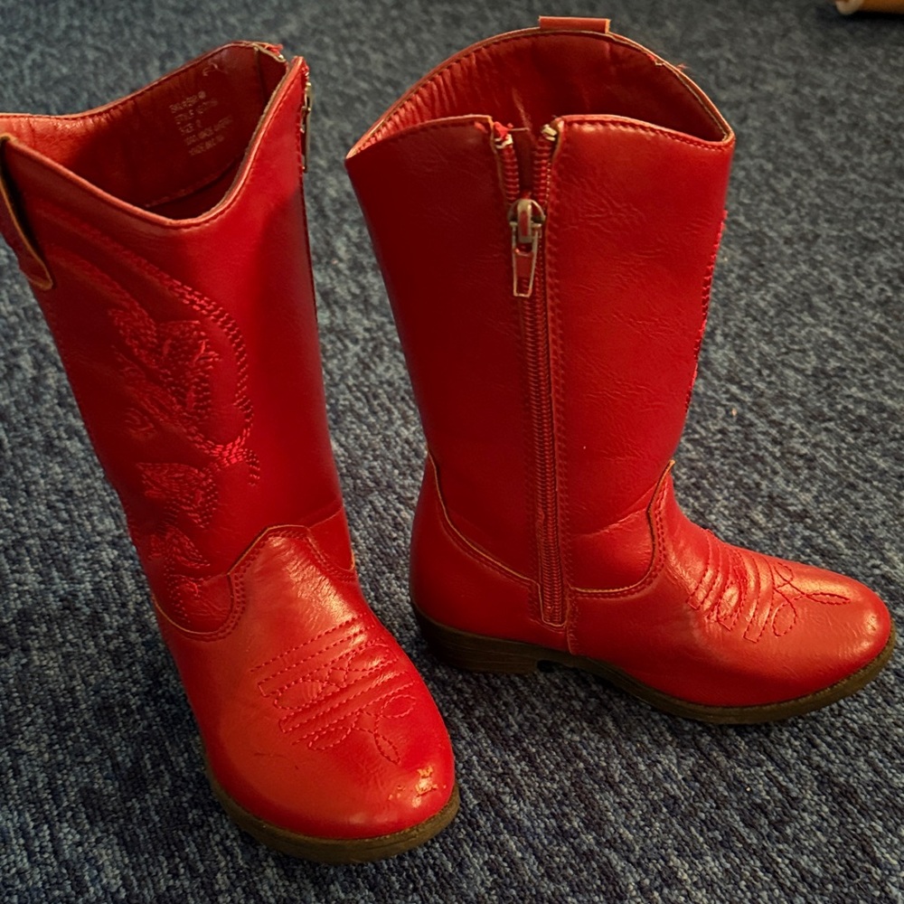 Kensie Girl Red cowboy Boots